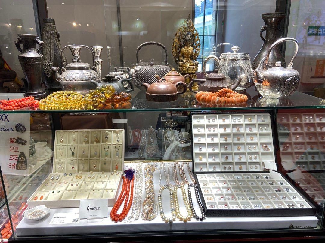 Jewellery and fashion accessories displayed at a wholesale market stall